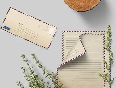 Better Office Products Vintage Airmail Stationery Paper Set
